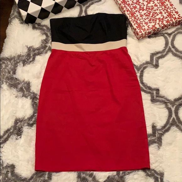 Dkny Dresses & Skirts - Sexy Strapless DKNY red/black dress 👗